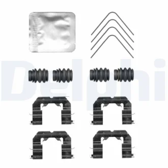 Монтажний набір гальмівних колодок передн HYUNDAI ACCENT V, BAYON, I20 III, SOLARIS, KIA RIO IV 1.0-1.6 01.17- Delphi LX0765