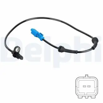 Датчик ABS задн Лів/Прав DS DS 3, CITROEN C3 II, C4 CACTUS, DS3, PEUGEOT 3008 1.0-1.6D 06.09- Delphi SS20769