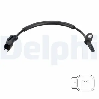 Датчик ABS передн Лів/Прав FORD TOURNEO CUSTOM V362, TRANSIT, TRANSIT CUSTOM V362, TRANSIT V363 2.0D/2.0DH/2.2D 10.11- Delphi SS20779