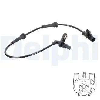 NISSAN датчик ABS задн.прав.Note,Micra 02-. Delphi SS20788