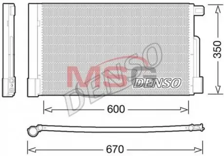 Конденсер кондиционера DENSO DCN01004