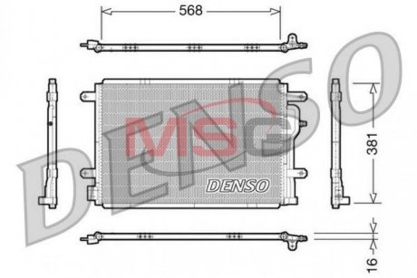 Радіатор кондиціонераSEAT EXEO ST (3R5) 09-13,EXEO (3R2) 08-13; AUDI A4 ALLROAD (8KH, B8) 09-16,A6 (4B2, C5) 97-05 DENSO DCN02004 (фото 1)