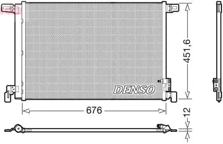 Радіатор кондиціонера DENSO DCN02008