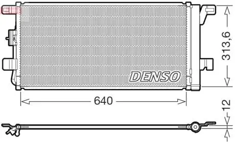 Радиатор кондиционера (с осушителем) Audi Q5 2.0-3.0DH 16- DENSO DCN02049