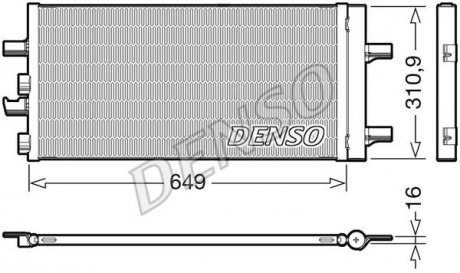 Радіатор кондиціонера (з осушувачем) DENSO DCN05104