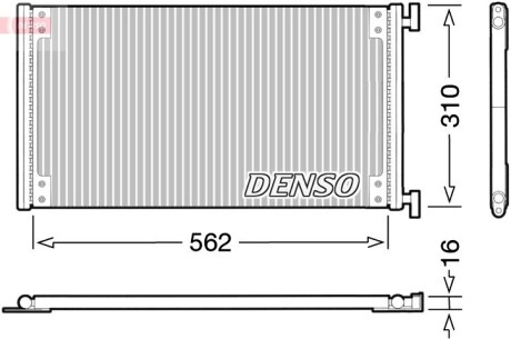 Радиатор кондиционера DENSO DCN09040