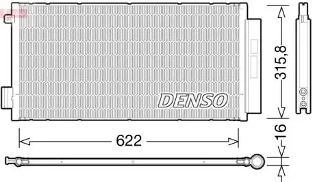 Радиатор кондиционера DENSO DCN09044