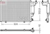 Конденсатор кондиціонера (з осушувачем) FORD B-MAX, FIESTA, FIESTA VI, KA, KA+ III, TOURNEO COURIER B460, TRANSIT COURIER B460, TRANSIT COURIER B460/MINIVAN 1.2-1.6 06.08- DENSO DCN10059 (фото 1)