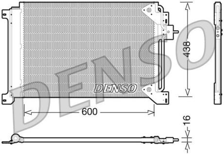 Радіатор кондиціонера DENSO DCN12004 (фото 1)