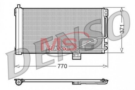 Радіатор кондиціонераMERCEDES-BENZ SLK-CLASS (R171) 04-11,CLK-CLASS (C209) 02-09,CLK-CLASS (A209) 03-10 DENSO DCN17014