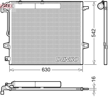 Радіатори кондиціонера Mercedes ML (W164) DENSO DCN17057