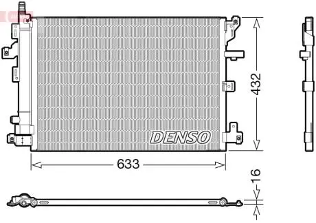 Конденсер кондиционера DENSO DCN33012