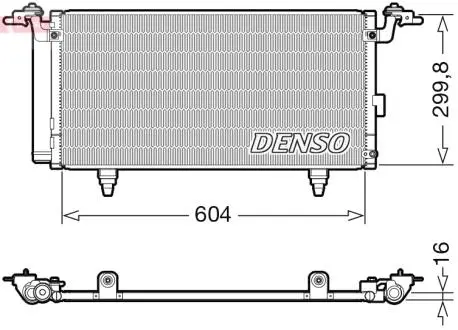 Радіатор кондиціонера (з осушувачем) DENSO DCN36005