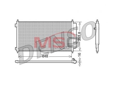 Конденсатор кондиционера HONDA Accord/Crosstour DENSO DCN40010