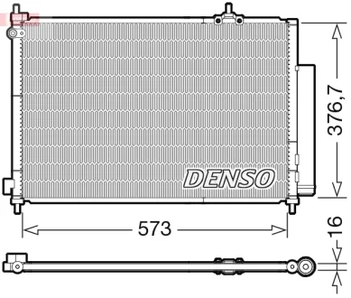 Конденсатор кондиціонера (з осушувачем) HONDA CR-V II 2.2D 02.05-09.06 DENSO DCN40031
