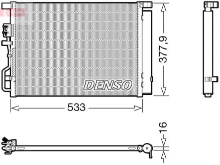 Конденсатор кондиционера HYUNDAI/KIA Tucson/Sportage "15>> DENSO DCN41018