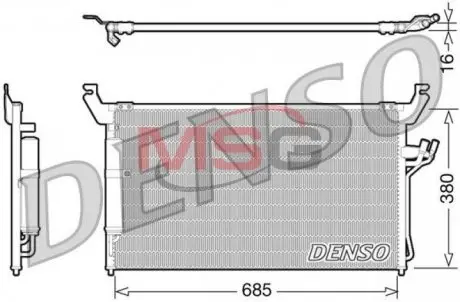 Конденсер кондиционера DENSO DCN46013