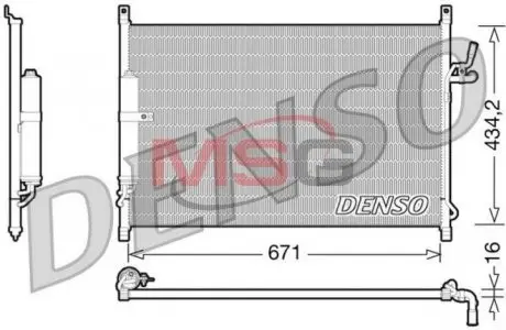 Радіатор кондиціонера DENSO DCN46015