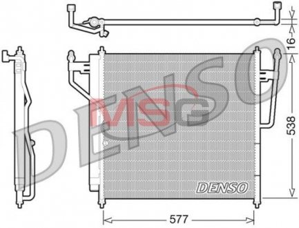 Конденсатор кондиціонера INFINITI/NISSAN QX56/Armada/Titan "03-08 DENSO DCN46017