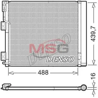 Конденсатор кондиціонера (з осушувачем) NISSAN NV200, NV200 / EVALIA 1.5D 02.10- DENSO DCN46028