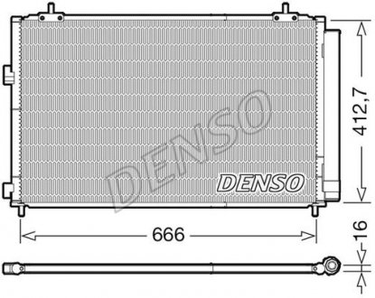 Конденсер кондиціонера (з осушувачем) DENSO DCN50059