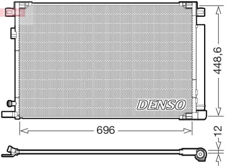 Конденсер кондиціонера (з осушувачем) DENSO DCN50128 (фото 1)