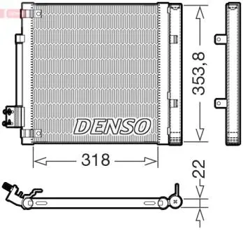 Конденсатор кондицiонера TESLA Model S "R "13>> DENSO ="DCN99082"