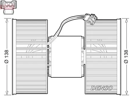 Вентилятор салона BMW X3 2004 - 2011 DENSO DEA05006