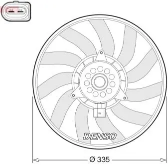 Вентилятор радіатора DENSO DER02008