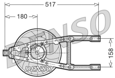 Вентилятор, охлаждение двигателя DENSO DER09012