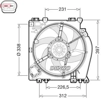 Вентилятор охлаждения NISSAN Note 2006 - 2012 DENSO DER46002