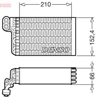 Випаровувач кондиціонера DENSO DEV09015