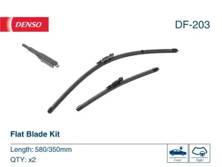 Щітка склоочисника безкаркасна передн 580/350мм NISSAN JUKE 06.10-12.19 DENSO DF203
