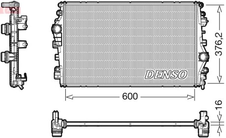 Радиатор двигателя, главный DENSO DRM01009 (фото 1)