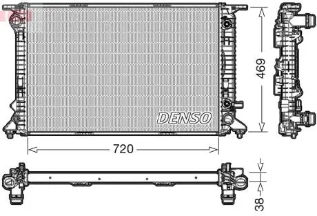 Радиатор AUDI/PORSCHE A4/A5/Q5/Macan \'\'2,7-3,0TDI/3,0-3,2TFSI "07-17 DENSO DRM02023