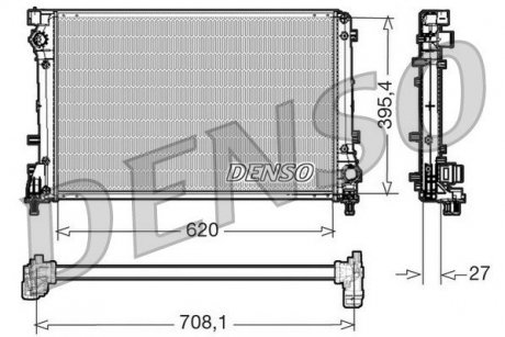 Радиатор DENSO DRM09163 (фото 1)