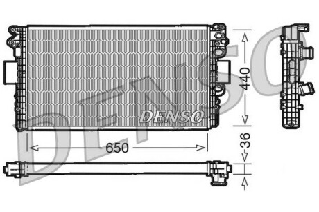 Радіатор, охолодження двигуна DENSO DRM12004