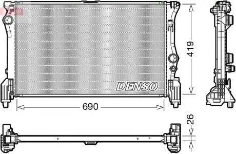 Радиатор MERCEDES Vito "14>> DENSO DRM17112