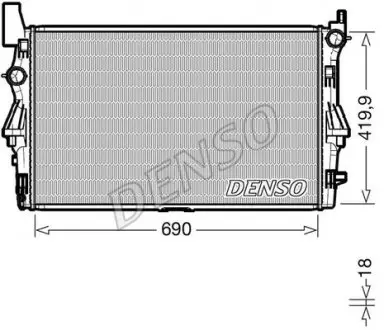 Радиатор двигателя DENSO DRM17114