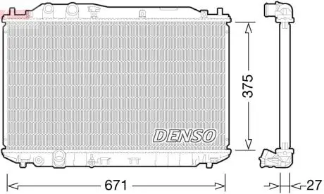 Радіатор HONDA Civic \'\'1,8 "05-12 DENSO DRM40029