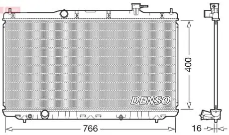 Радиатор охлаждения DENSO DRM40038