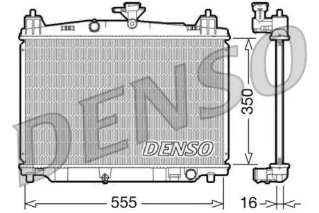 Радіатор, охолодження двигуна DENSO DRM44016