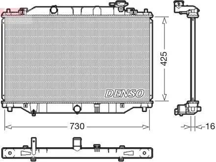 Радіатор двигуна MAZDA CX-5 2.0 11.11-02.17 DENSO DRM44039