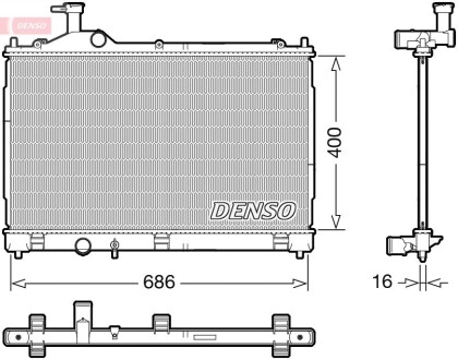 Радіатор Mitsubishi Outlander \'\'12>> DENSO DRM45056