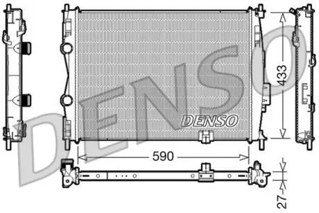 Радиатор, охлаждение двигателя DENSO DRM46019