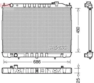 Радиатор охлаждения DENSO DRM46050