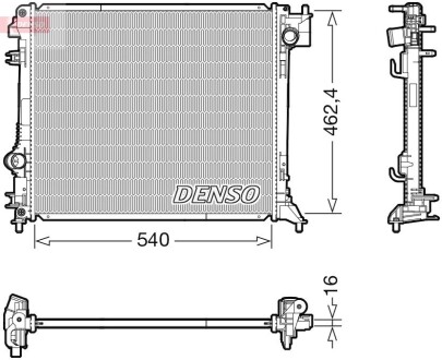 Радіатор двигуна DENSO DRM46062