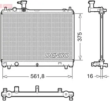 Радіатор двигуна (акпп/мкпп) SUZUKI SWIFT V 1.0-1.2H 04.17- DENSO DRM47044