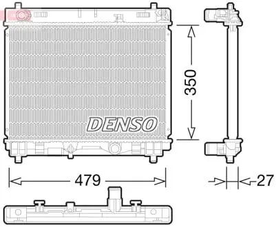Радіатор, охолодження двигуна DENSO DRM50058
