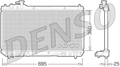 Радіатор, охолодження двигуна DENSO DRM50063